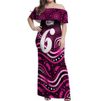 Sydney Sixers Cricket Off Shoulder Maxi Dress Australian Cricket Mascot - Modern Indigenous Style