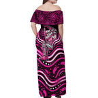 Sydney Sixers Cricket Off Shoulder Maxi Dress Australian Cricket Mascot - Modern Indigenous Style