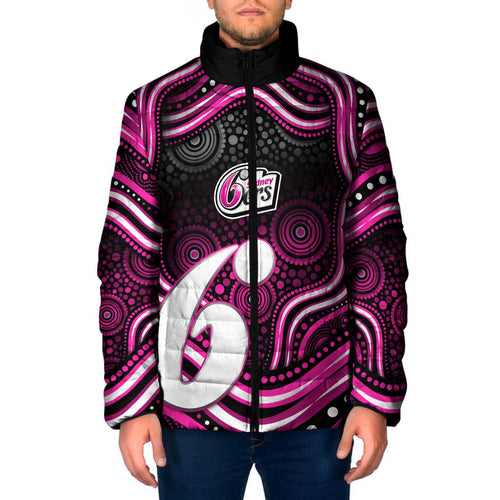 Sydney Sixers Cricket Padded Jacket Australian Cricket Mascot - Modern Indigenous Style