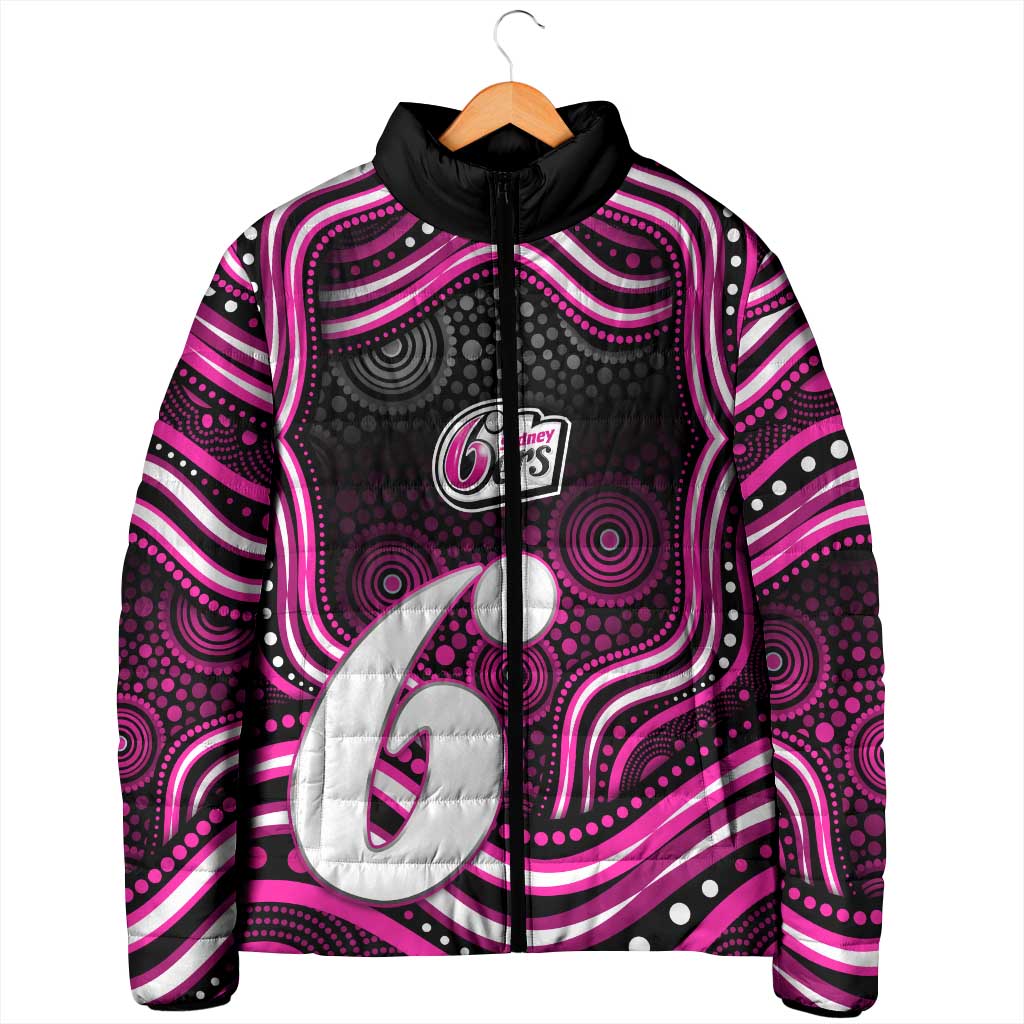 Sydney Sixers Cricket Padded Jacket Australian Cricket Mascot - Modern Indigenous Style