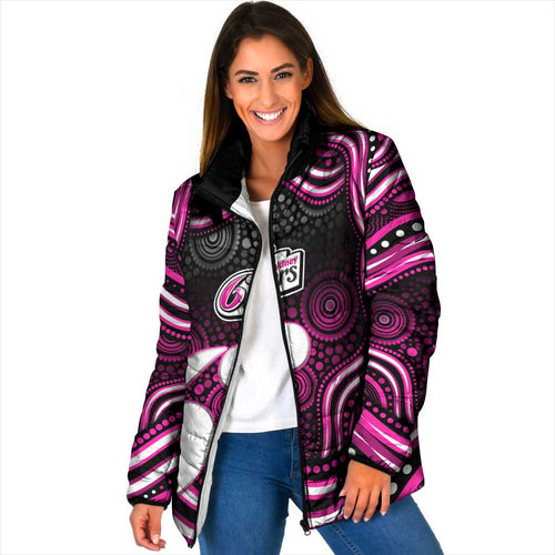Sydney Sixers Cricket Padded Jacket Australian Cricket Mascot - Modern Indigenous Style