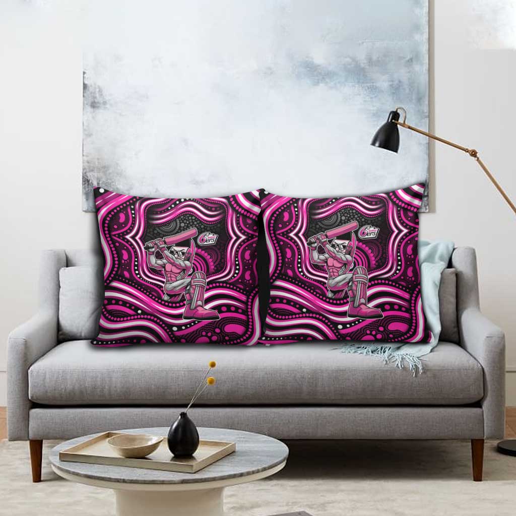 Sydney Sixers Cricket Pillow Cover Australian Cricket Mascot - Modern Indigenous Style