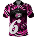 Sydney Sixers Cricket Polo Shirt Australian Cricket Mascot - Modern Indigenous Style