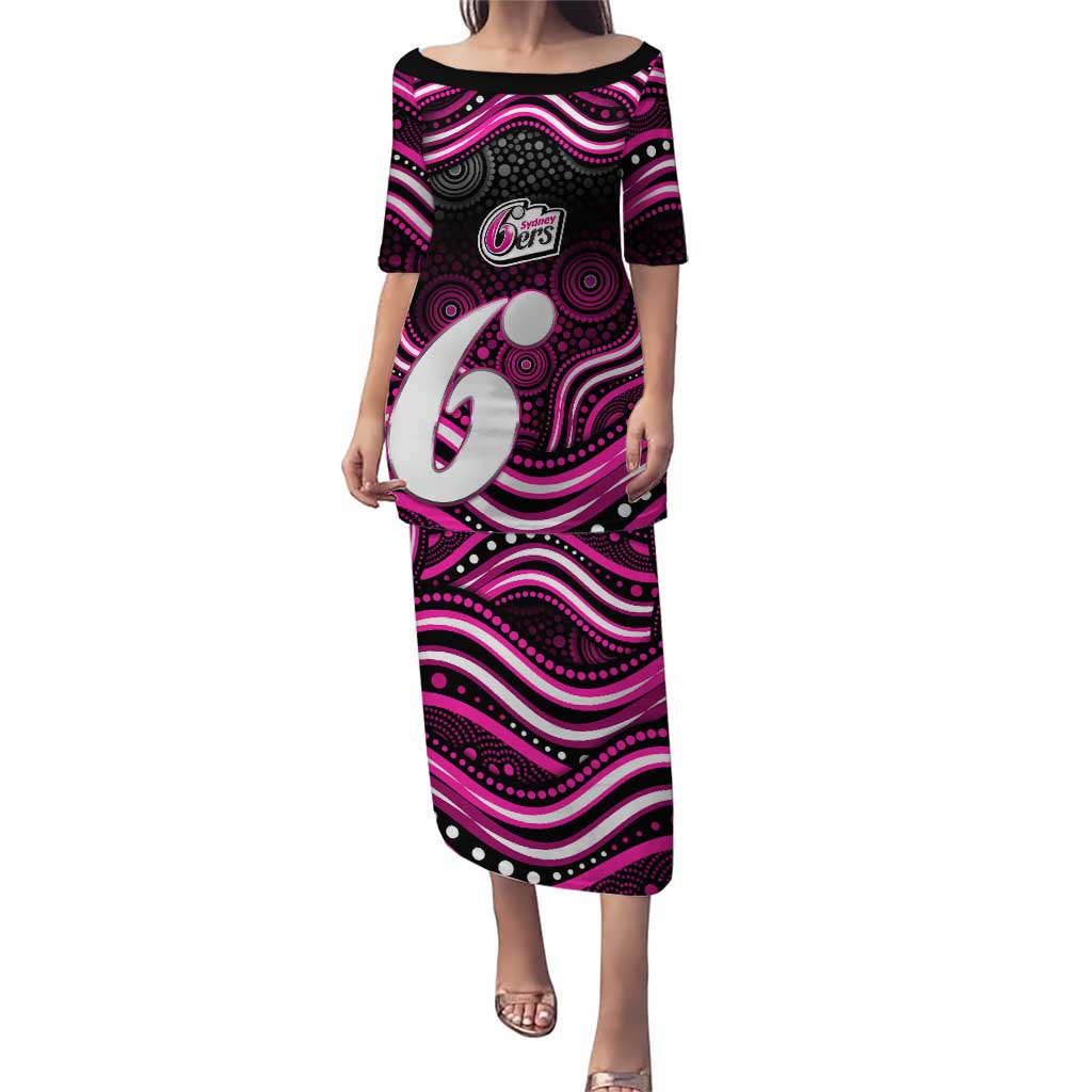 Sydney Sixers Cricket Puletasi Australian Cricket Mascot - Modern Indigenous Style
