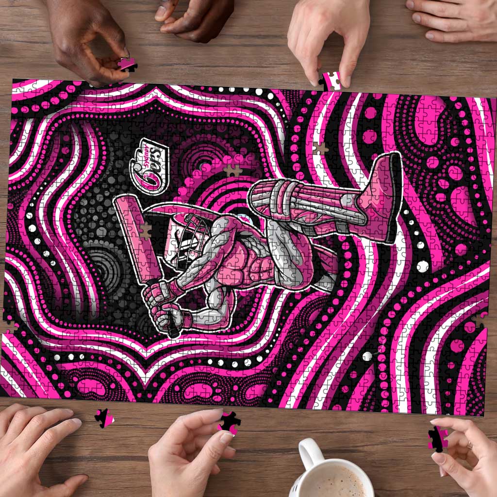 Sydney Sixers Cricket Puzzle Australian Cricket Mascot - Modern Indigenous Style