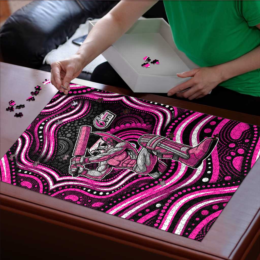 Sydney Sixers Cricket Puzzle Australian Cricket Mascot - Modern Indigenous Style