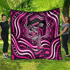 Sydney Sixers Cricket Quilt Australian Cricket Mascot - Modern Indigenous Style