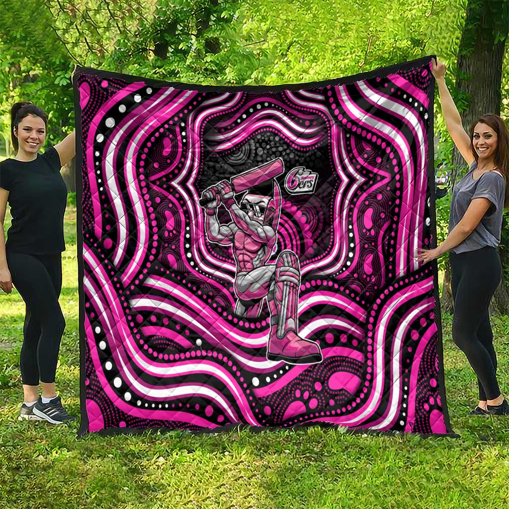 Sydney Sixers Cricket Quilt Australian Cricket Mascot - Modern Indigenous Style