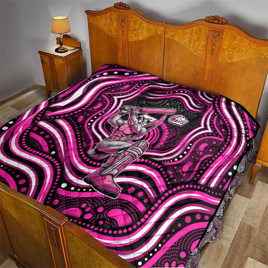 Sydney Sixers Cricket Quilt Australian Cricket Mascot - Modern Indigenous Style