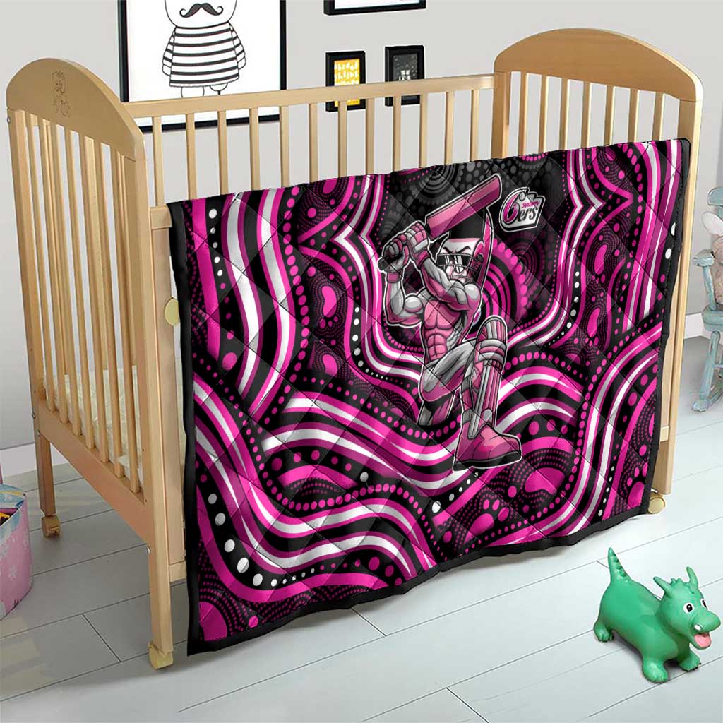 Sydney Sixers Cricket Quilt Australian Cricket Mascot - Modern Indigenous Style
