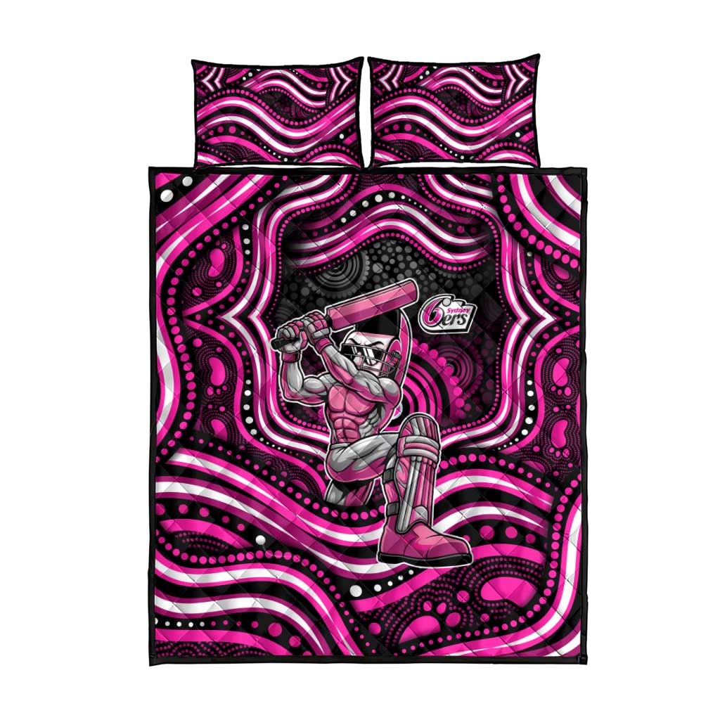 Sydney Sixers Cricket Quilt Bed Set Australian Cricket Mascot - Modern Indigenous Style