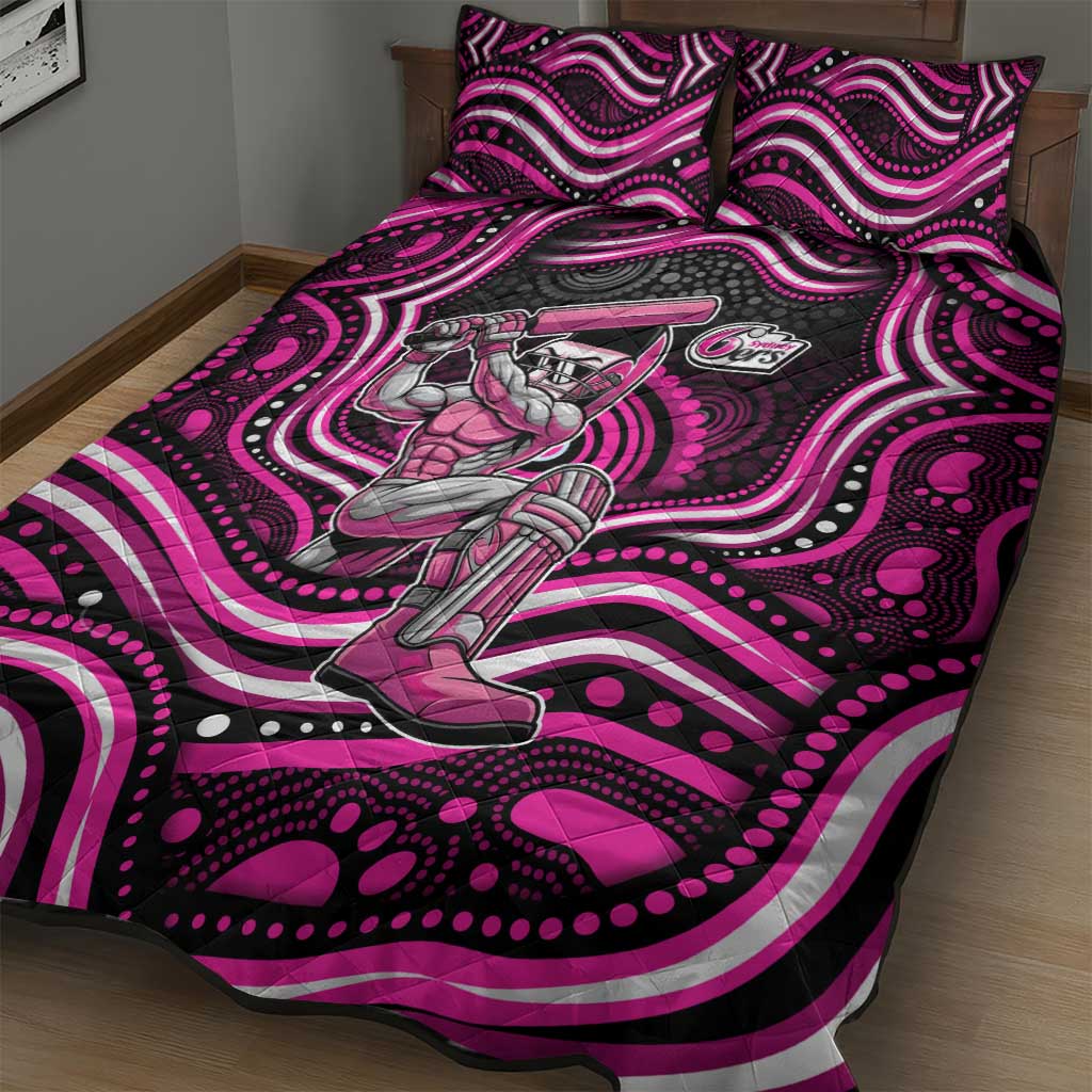 Sydney Sixers Cricket Quilt Bed Set Australian Cricket Mascot - Modern Indigenous Style
