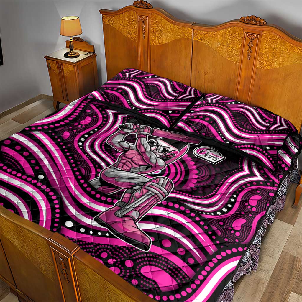 Sydney Sixers Cricket Quilt Bed Set Australian Cricket Mascot - Modern Indigenous Style