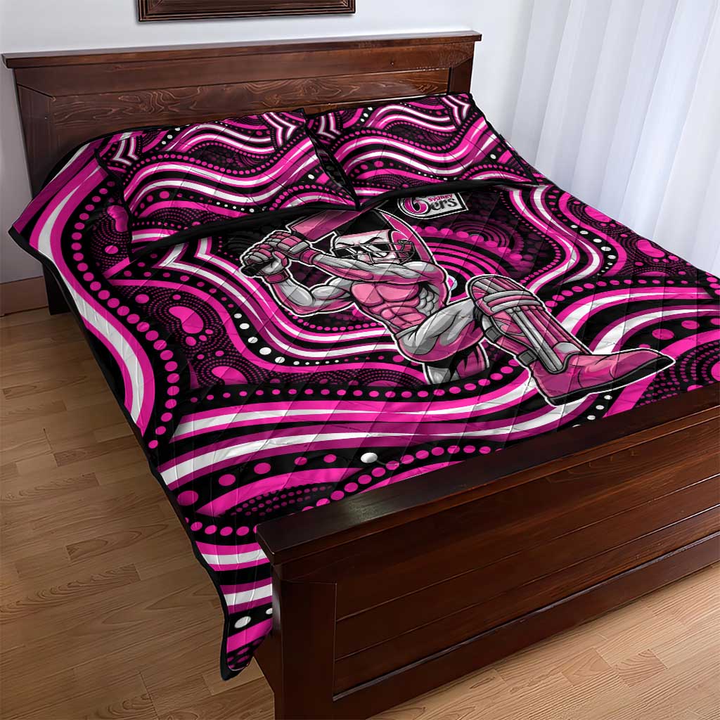Sydney Sixers Cricket Quilt Bed Set Australian Cricket Mascot - Modern Indigenous Style