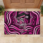 Sydney Sixers Cricket Rubber Doormat Australian Cricket Mascot - Modern Indigenous Style