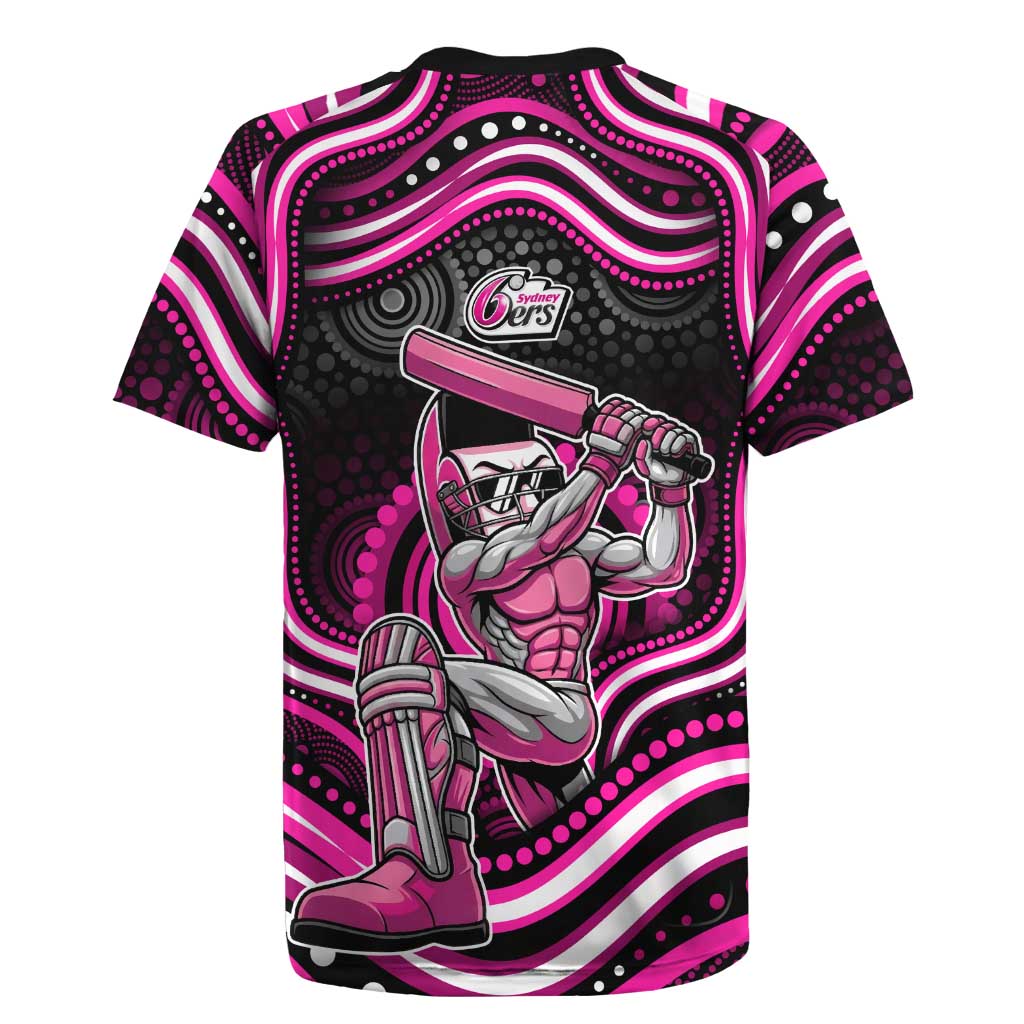 Sydney Sixers Cricket Rugby Jersey Australian Cricket Mascot - Modern Indigenous Style