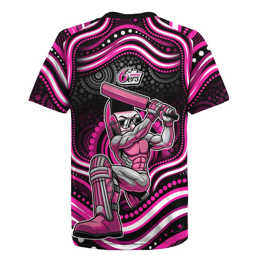 Sydney Sixers Cricket Rugby Jersey Australian Cricket Mascot - Modern Indigenous Style