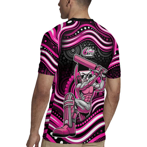 Sydney Sixers Cricket Rugby Jersey Australian Cricket Mascot - Modern Indigenous Style