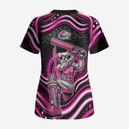 Sydney Sixers Cricket Scrub Top Australian Cricket Mascot - Modern Indigenous Style