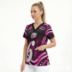 Sydney Sixers Cricket Scrub Top Australian Cricket Mascot - Modern Indigenous Style