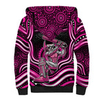 Sydney Sixers Cricket Sherpa Hoodie Australian Cricket Mascot - Modern Indigenous Style