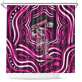 Sydney Sixers Cricket Shower Curtain Australian Cricket Mascot - Modern Indigenous Style