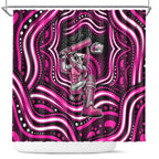 Sydney Sixers Cricket Shower Curtain Australian Cricket Mascot - Modern Indigenous Style