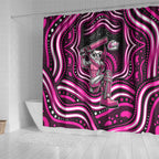 Sydney Sixers Cricket Shower Curtain Australian Cricket Mascot - Modern Indigenous Style