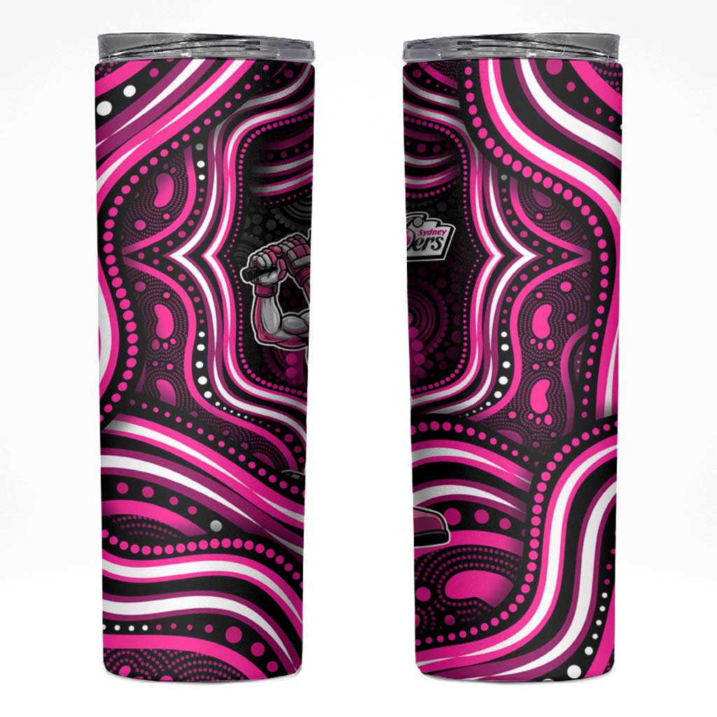 Sydney Sixers Cricket Skinny Tumbler Australian Cricket Mascot - Modern Indigenous Style