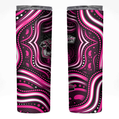 Sydney Sixers Cricket Skinny Tumbler Australian Cricket Mascot - Modern Indigenous Style