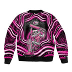 Sydney Sixers Cricket Sleeve Zip Bomber Jacket Australian Cricket Mascot - Modern Indigenous Style