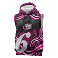 Sydney Sixers Cricket Sleeveless Hoodie Australian Cricket Mascot - Modern Indigenous Style