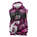 Sydney Sixers Cricket Sleeveless Zip Hoodie Australian Cricket Mascot - Modern Indigenous Style