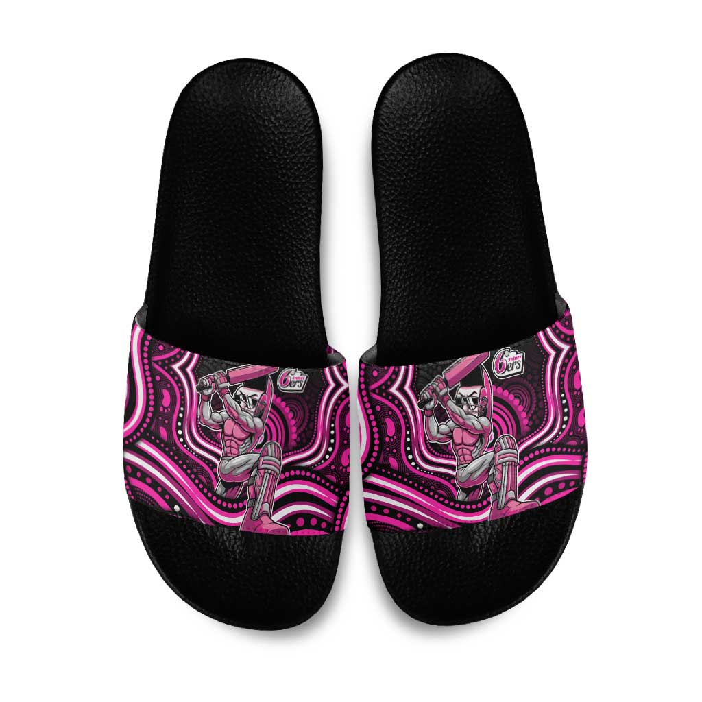 Sydney Sixers Cricket Slide Sandals Australian Cricket Mascot - Modern Indigenous Style