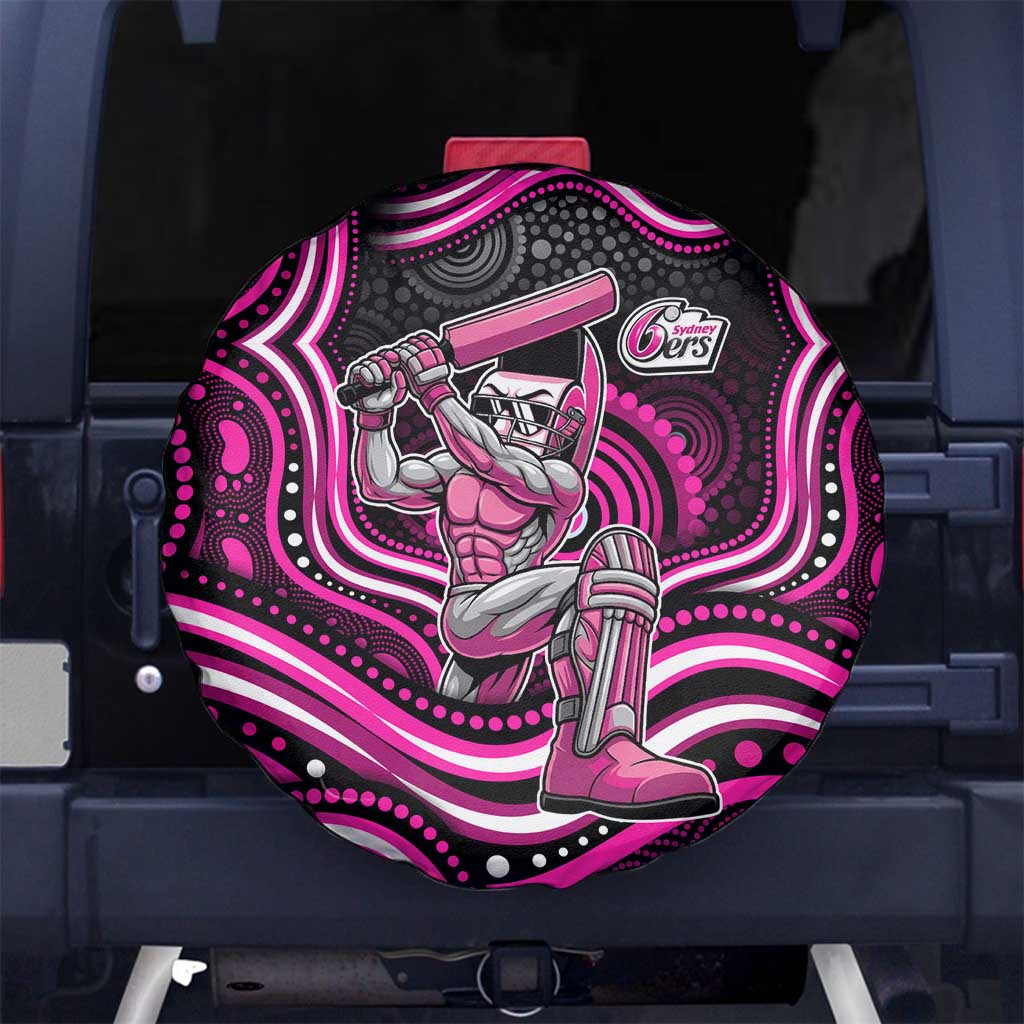 Sydney Sixers Cricket Spare Tire Cover Australian Cricket Mascot - Modern Indigenous Style
