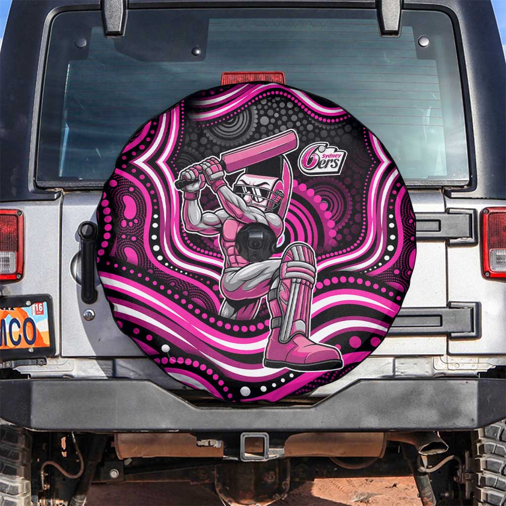 Sydney Sixers Cricket Spare Tire Cover Australian Cricket Mascot - Modern Indigenous Style