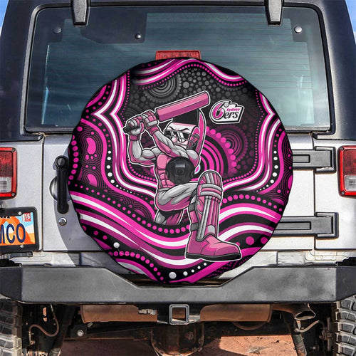 Sydney Sixers Cricket Spare Tire Cover Australian Cricket Mascot - Modern Indigenous Style