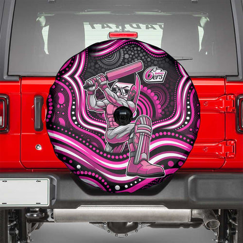 Sydney Sixers Cricket Spare Tire Cover Australian Cricket Mascot - Modern Indigenous Style