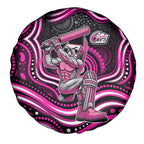 Sydney Sixers Cricket Spare Tire Cover Australian Cricket Mascot - Modern Indigenous Style