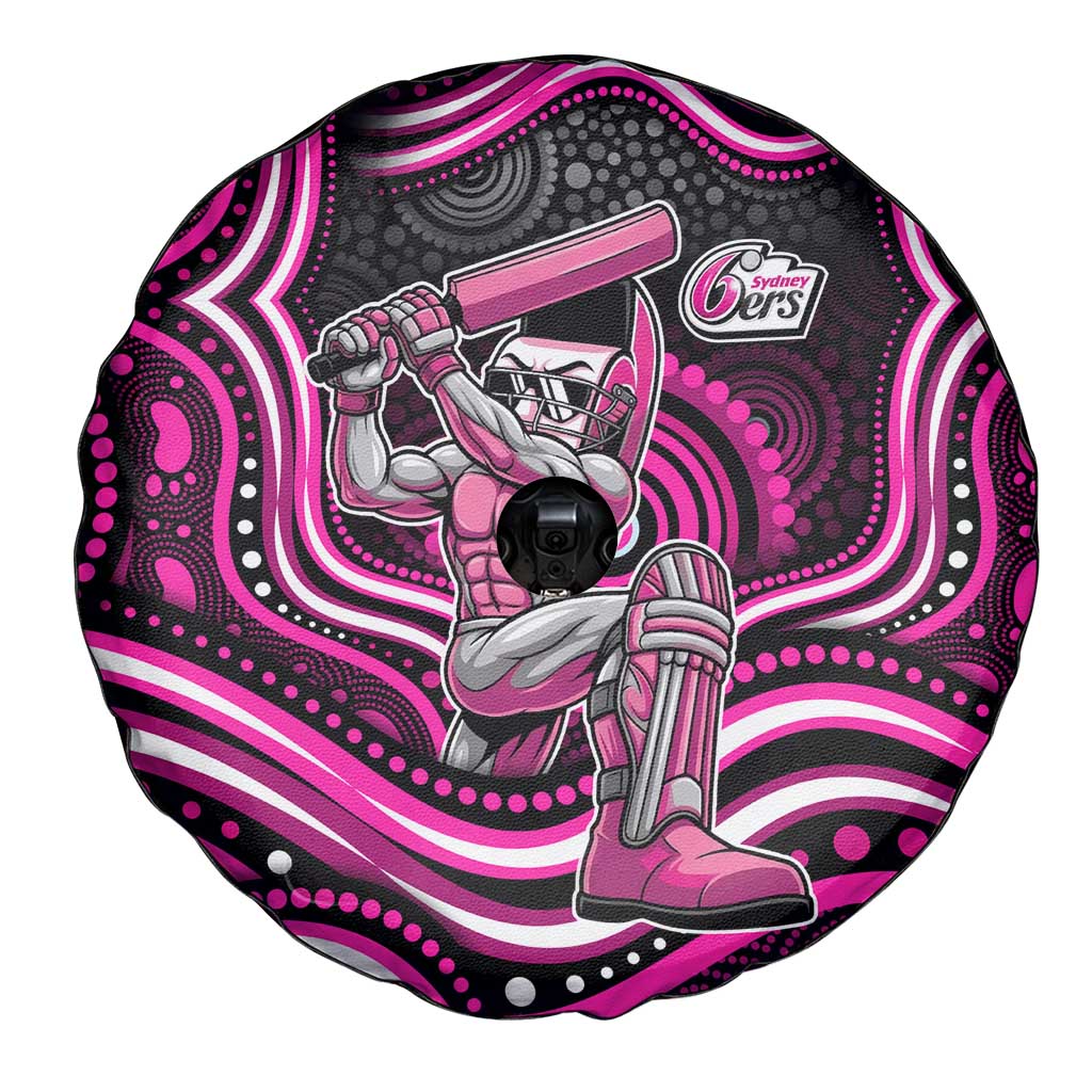 Sydney Sixers Cricket Spare Tire Cover Australian Cricket Mascot - Modern Indigenous Style