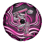 Sydney Sixers Cricket Spare Tire Cover Australian Cricket Mascot - Modern Indigenous Style