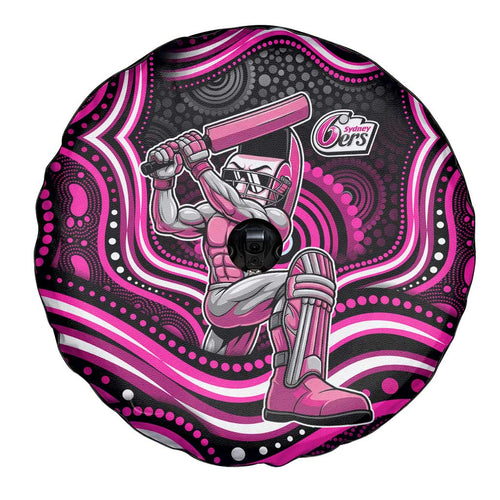 Sydney Sixers Cricket Spare Tire Cover Australian Cricket Mascot - Modern Indigenous Style
