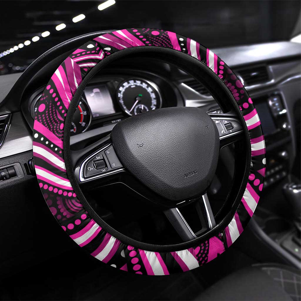 Sydney Sixers Cricket Steering Wheel Cover Australian Cricket Mascot - Modern Indigenous Style