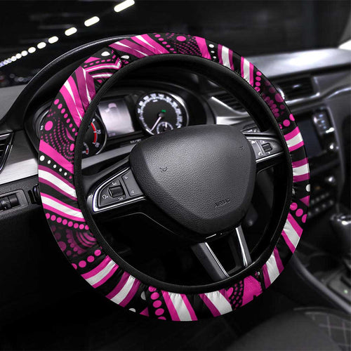 Sydney Sixers Cricket Steering Wheel Cover Australian Cricket Mascot - Modern Indigenous Style