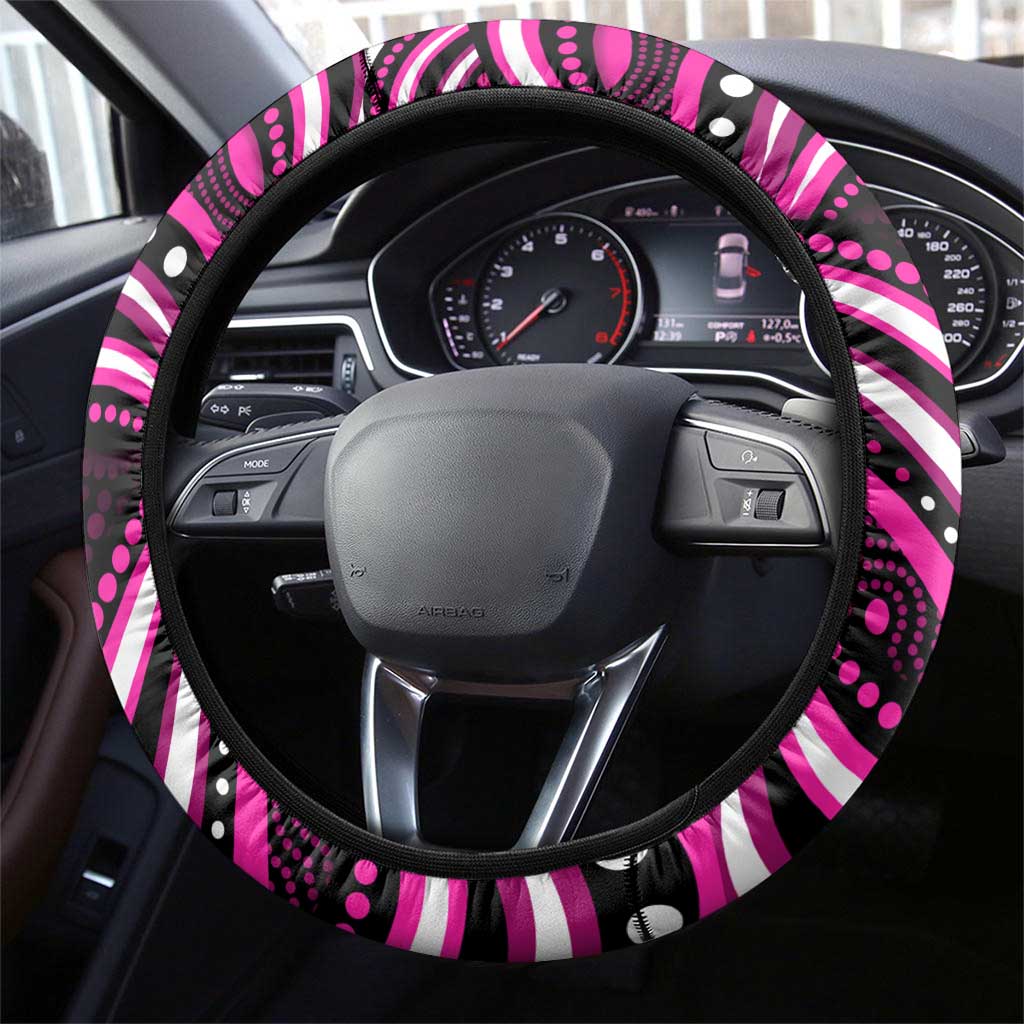 Sydney Sixers Cricket Steering Wheel Cover Australian Cricket Mascot - Modern Indigenous Style