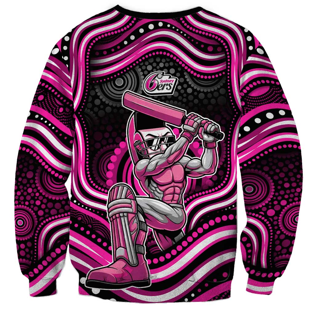 Sydney Sixers Cricket Sweatshirt Australian Cricket Mascot - Modern Indigenous Style