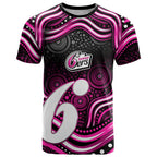 Sydney Sixers Cricket T Shirt Australian Cricket Mascot - Modern Indigenous Style