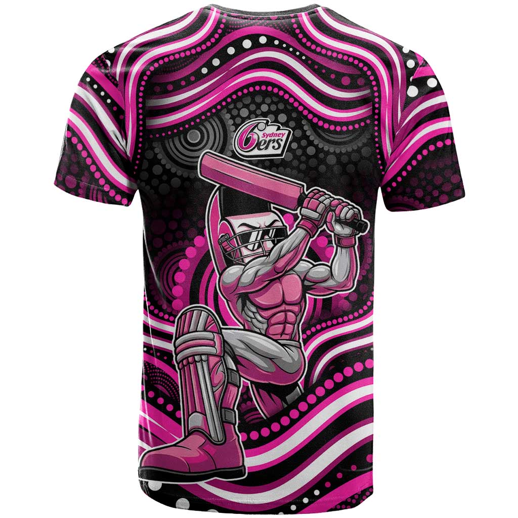 Sydney Sixers Cricket T Shirt Australian Cricket Mascot - Modern Indigenous Style