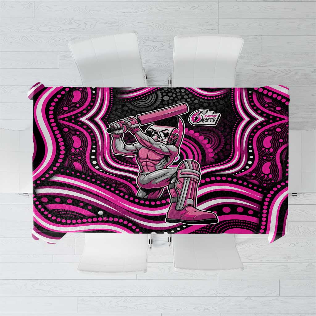 Sydney Sixers Cricket Tablecloth Australian Cricket Mascot - Modern Indigenous Style