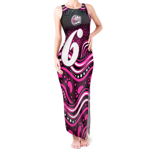 Sydney Sixers Cricket Tank Maxi Dress Australian Cricket Mascot - Modern Indigenous Style